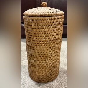 Woven Tan Storage Basket